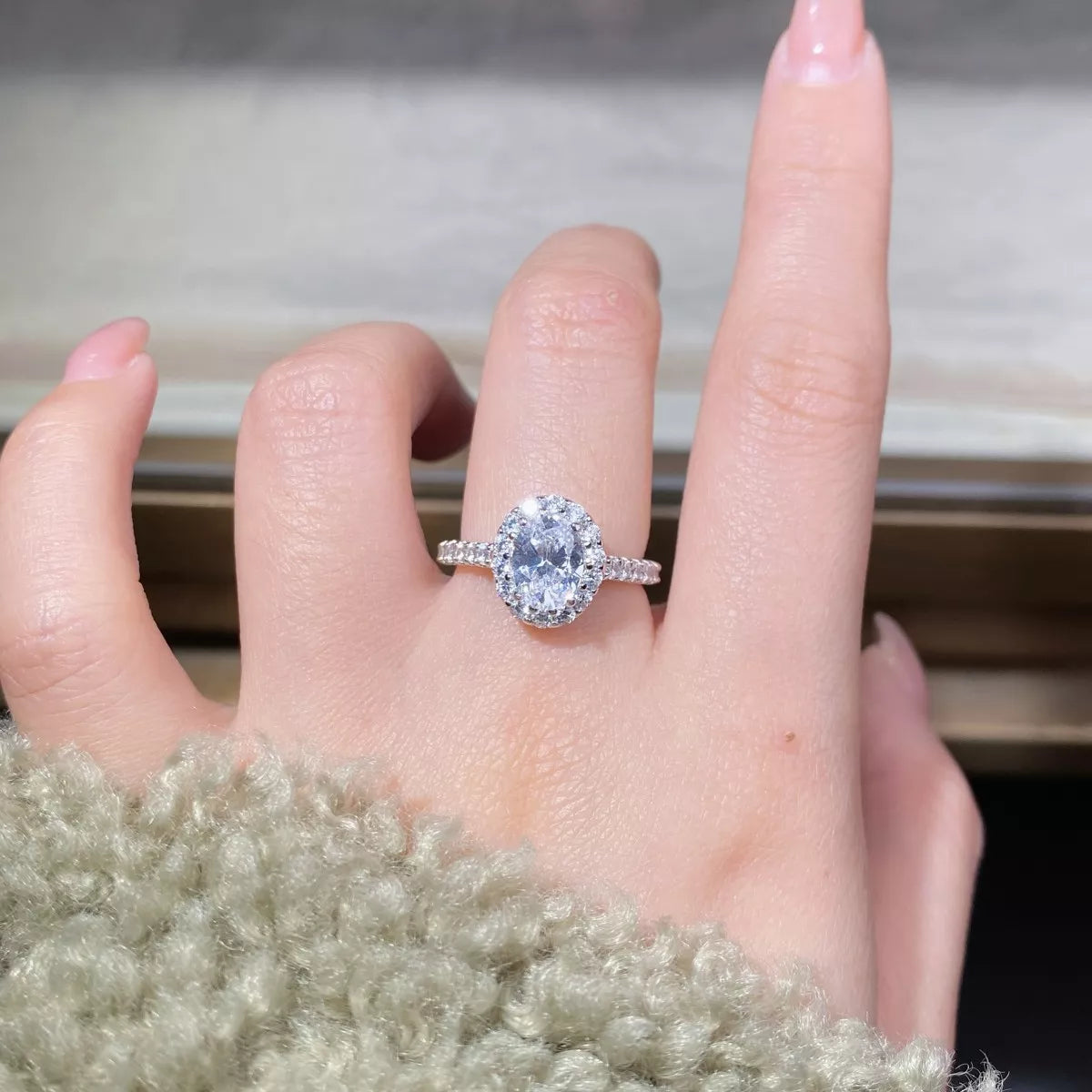 1.5 Carat Moissanite 925 Sterling Silver Oval Ring - Lilixa.store