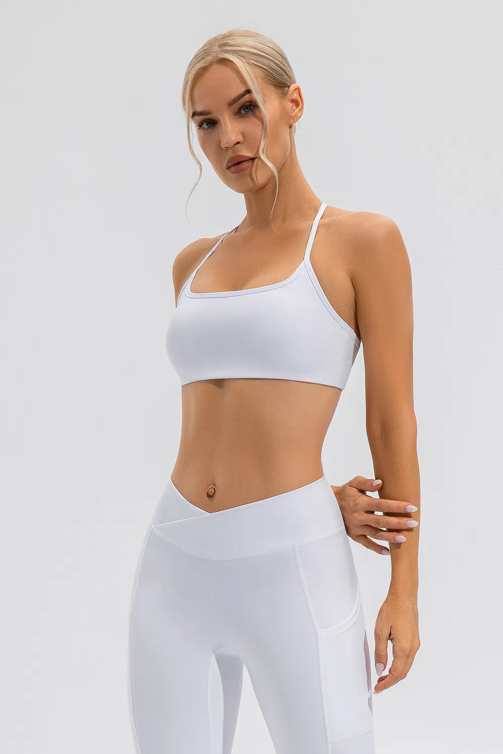 Crisscross Spaghetti Strap Active Cami - Lilixa.store
