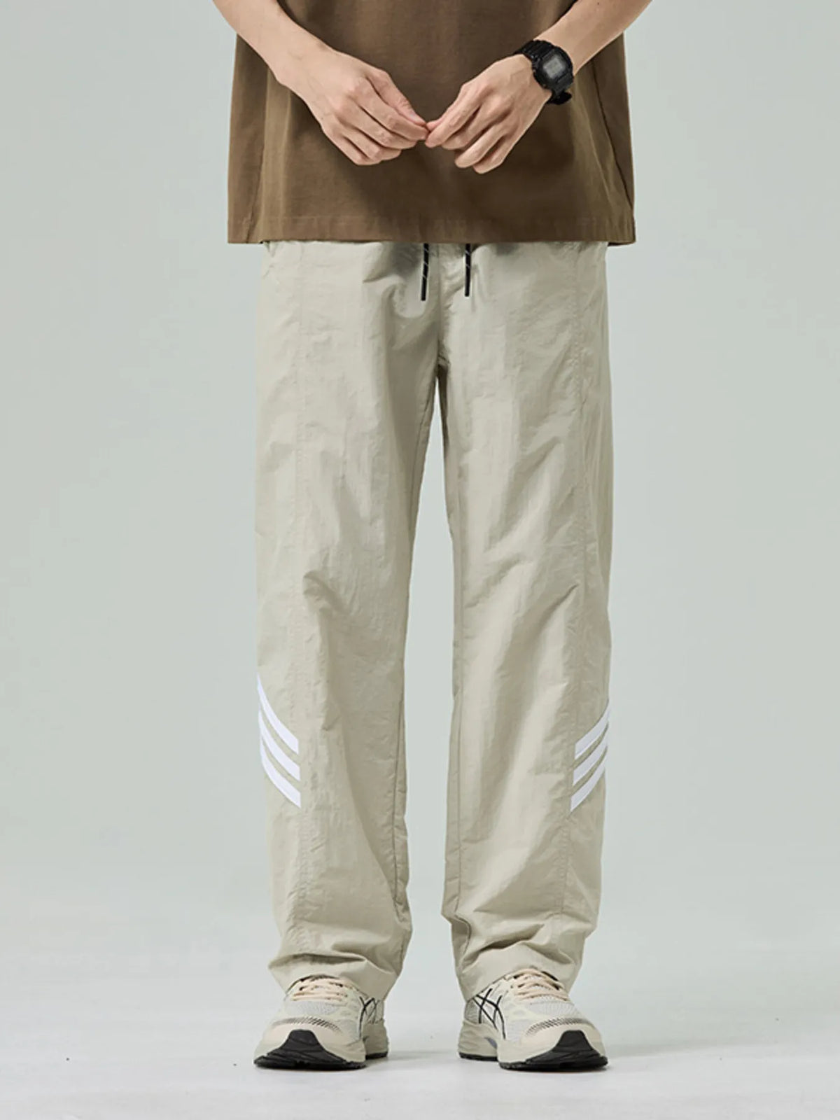 Men's Plus Size Drawstring Wide Leg Pants, view 4