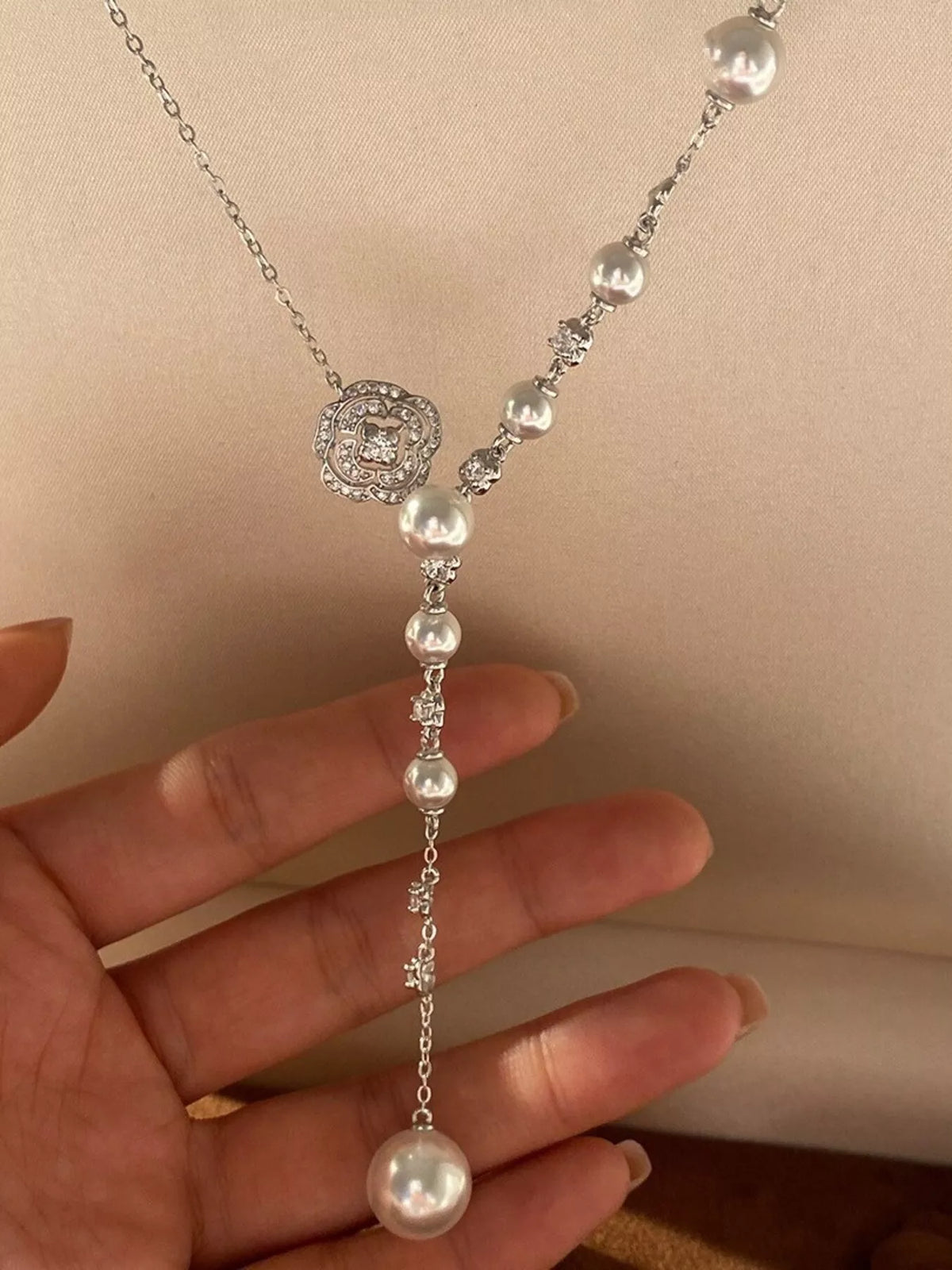 Pearl Flower Y-Necklace - Lilixa.store