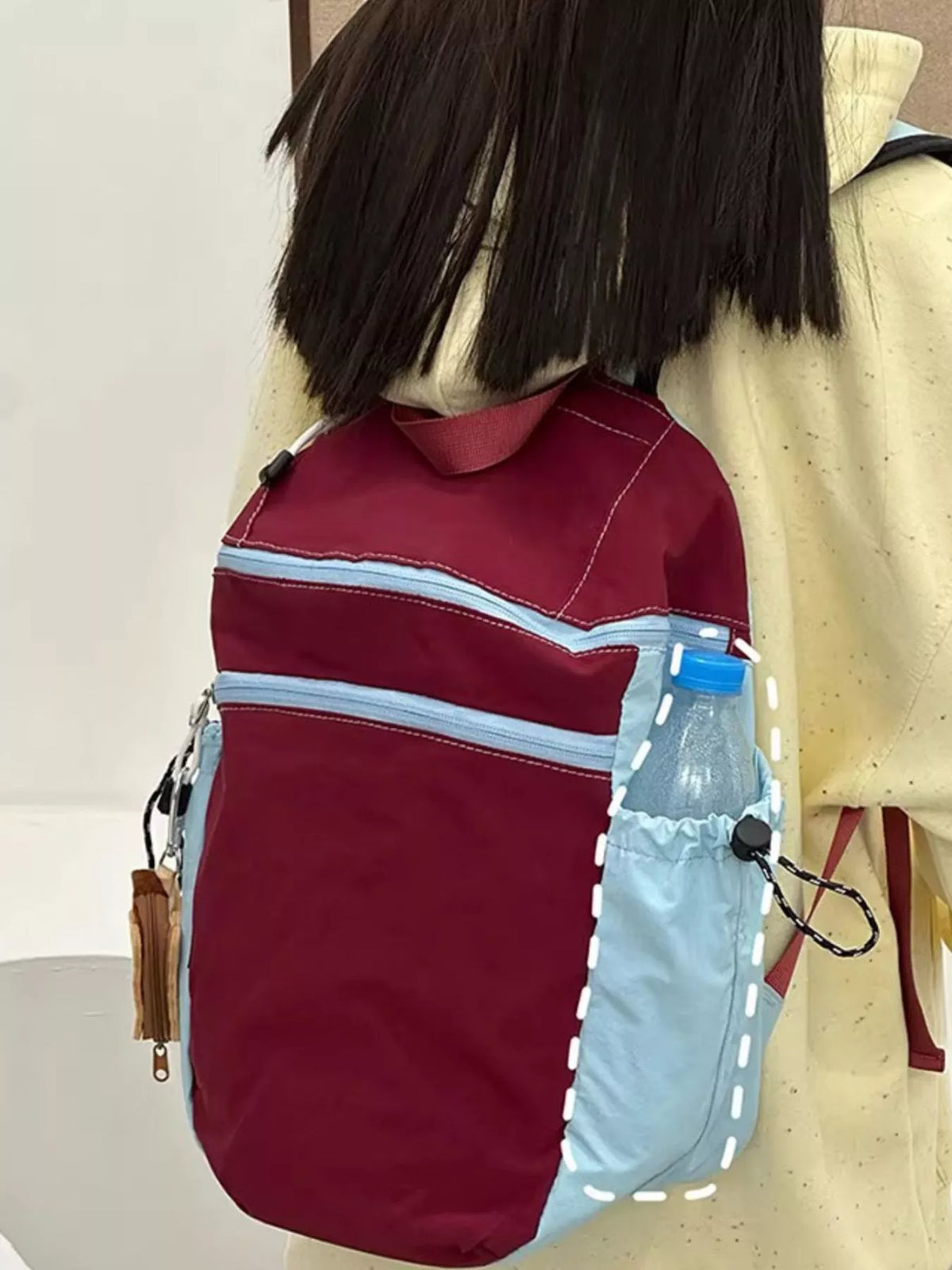 Two-Tone Lightweight Casual Backpack Bag - Lilixa.store