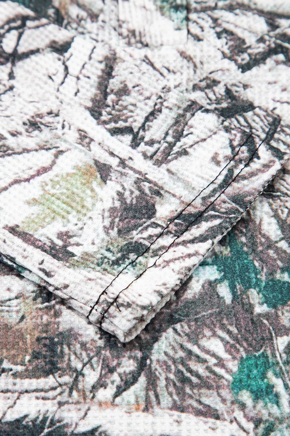 Camo Long Sleeve Top Elastic Waist Shorts Two Piece Set - Lilixa.store