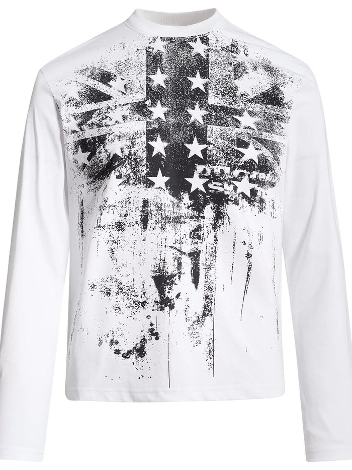 Men's America Flag Graphic Long Sleeve T-Shirt - Lilixa.store