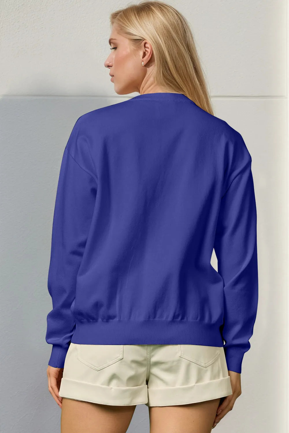 Double Take Full Size Sequin Nutcracker Long Sleeve Sweater, view 2