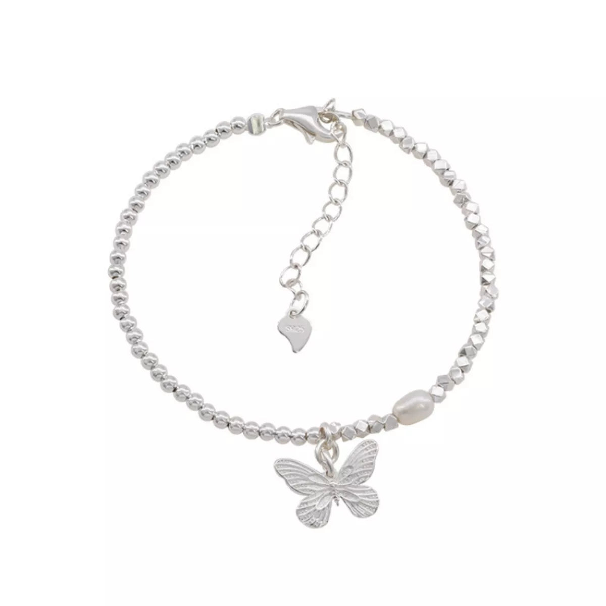 925 Sterling Silver Butterfly Bracelet, view 5