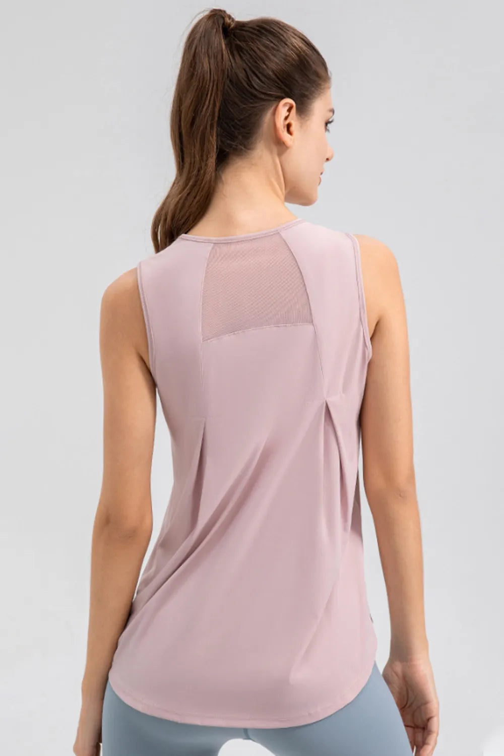 Round Neck Wide strap Active Tank - Lilixa.store