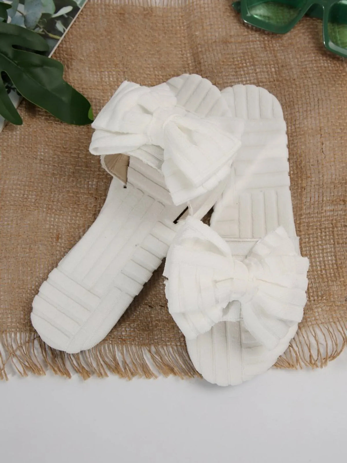 Bow Knot Open Toe Slippers - Lilixa.store