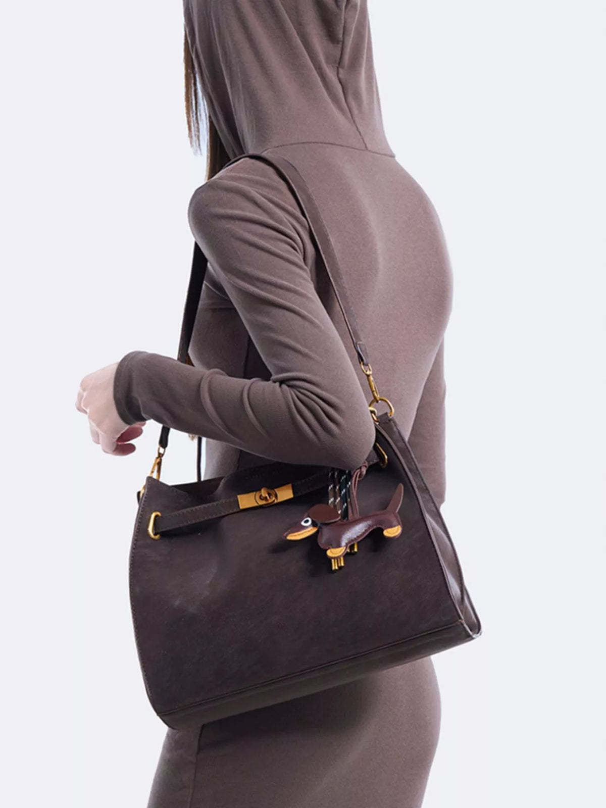 Decorative Buckle Crossbody Bag