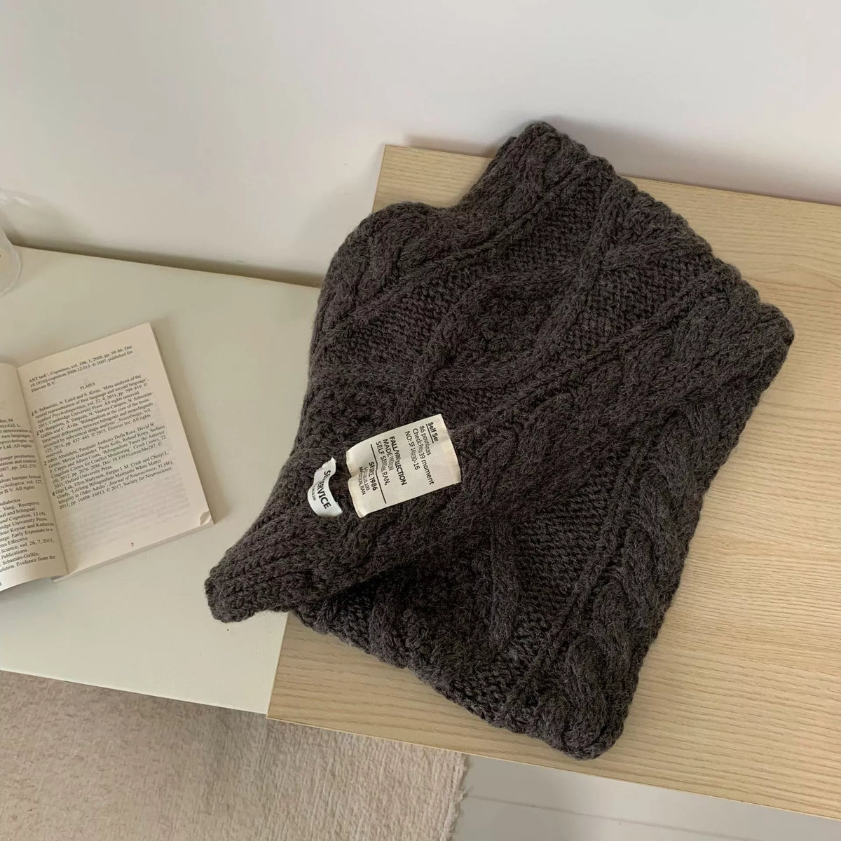 Chunky Cable Knit Scarf - Lilixa.store