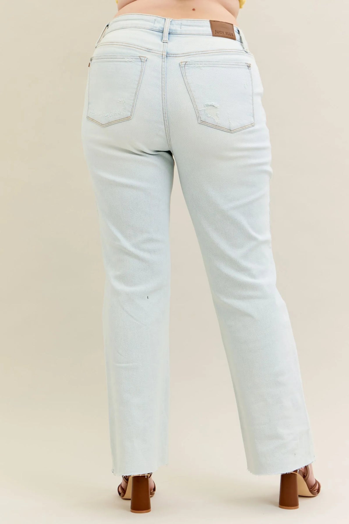 Judy Blue Full Size Destroy & Fray Hem Bootcut Jeans Plus Size - Lilixa.store