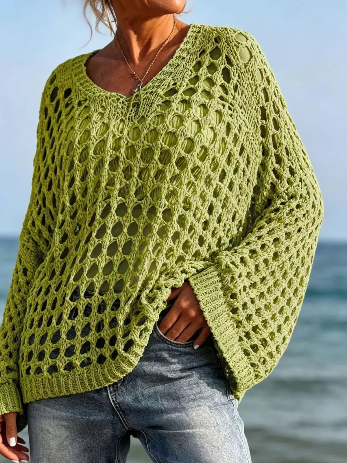 Lightweight Openwork Crochet Knit Cover Up - Lilixa.store