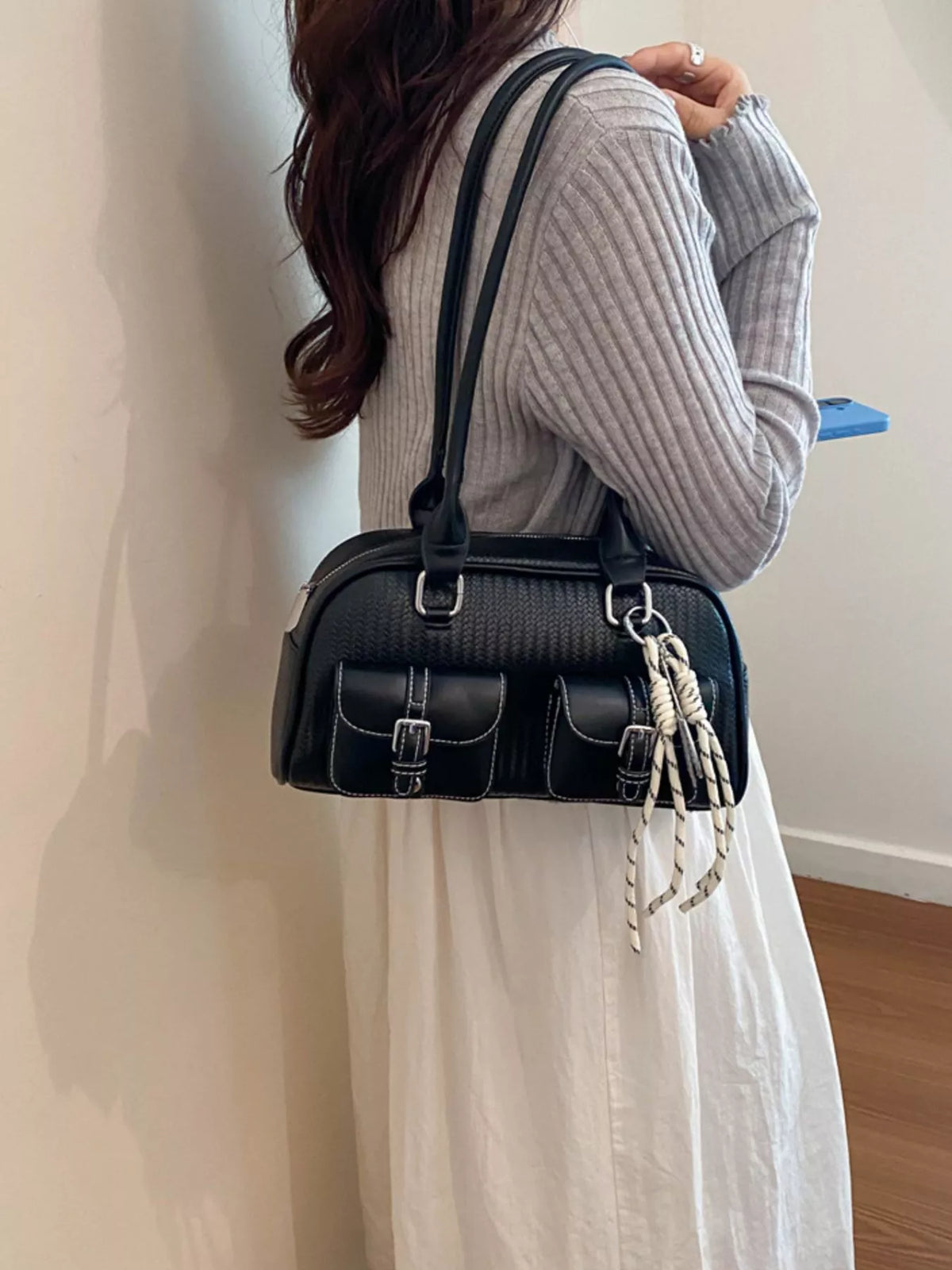Double Pockets Front Shoulder Bag - Lilixa.store