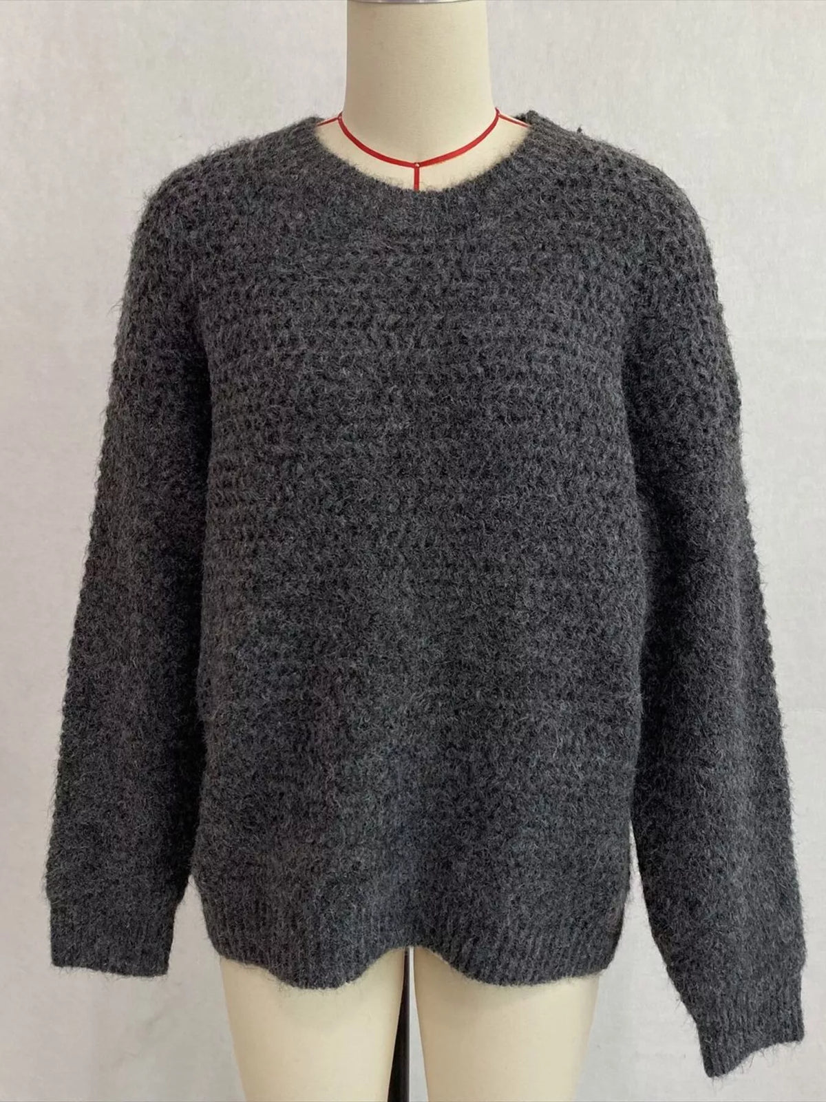 Round Neck Drop Shoulder Sweater, view 17