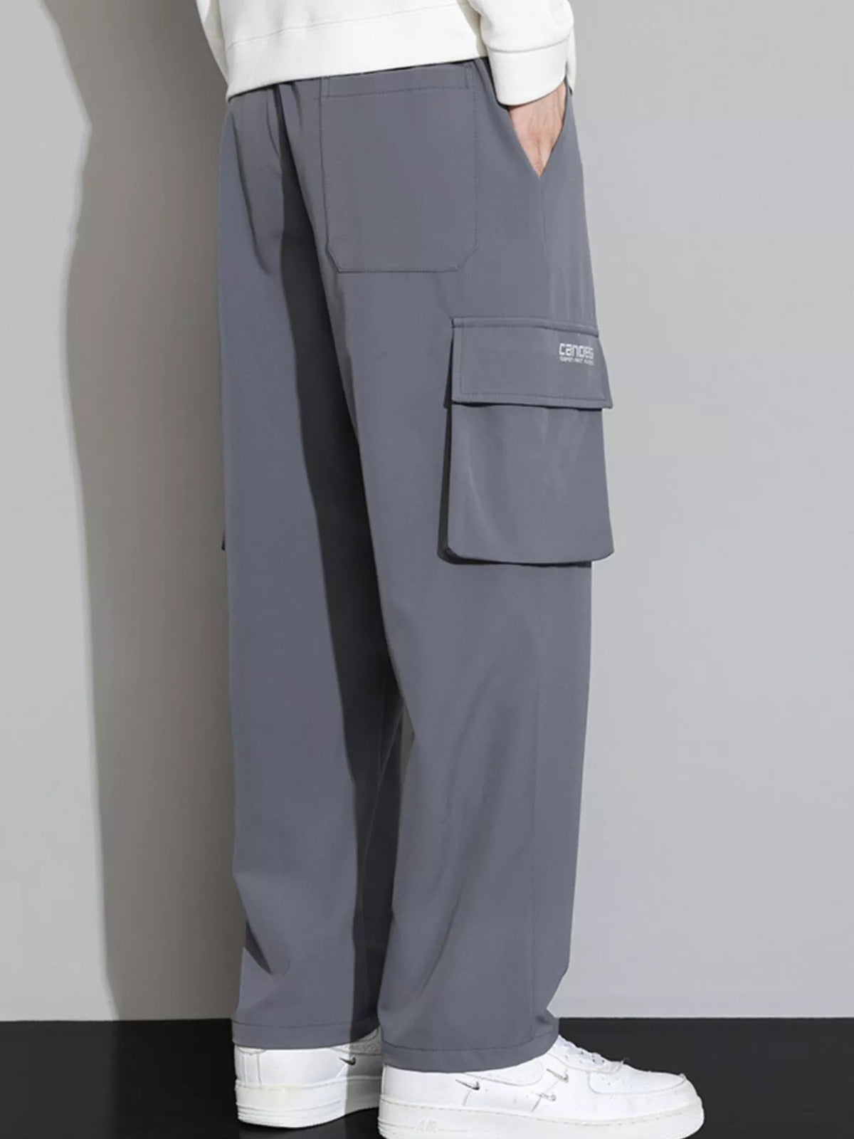 Men's Plus Size Wide Leg Cargo Pants, view 4