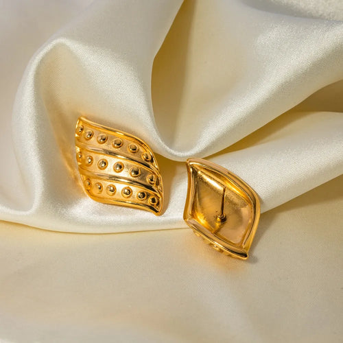 18K Gold-Plated Stainless Steel Stud Earrings - Lilixa.store