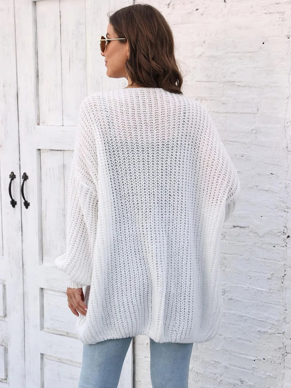 Open Front Long Sleeve Cardigan - Lilixa.store