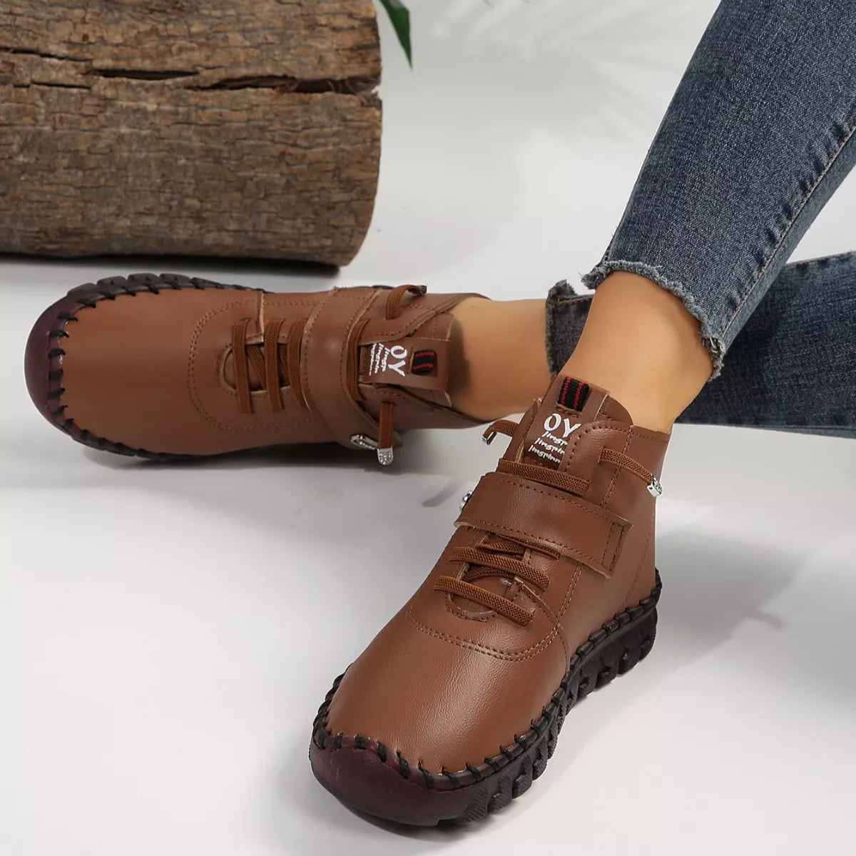 Lace Up Platform Ankle Boots - Lilixa.store