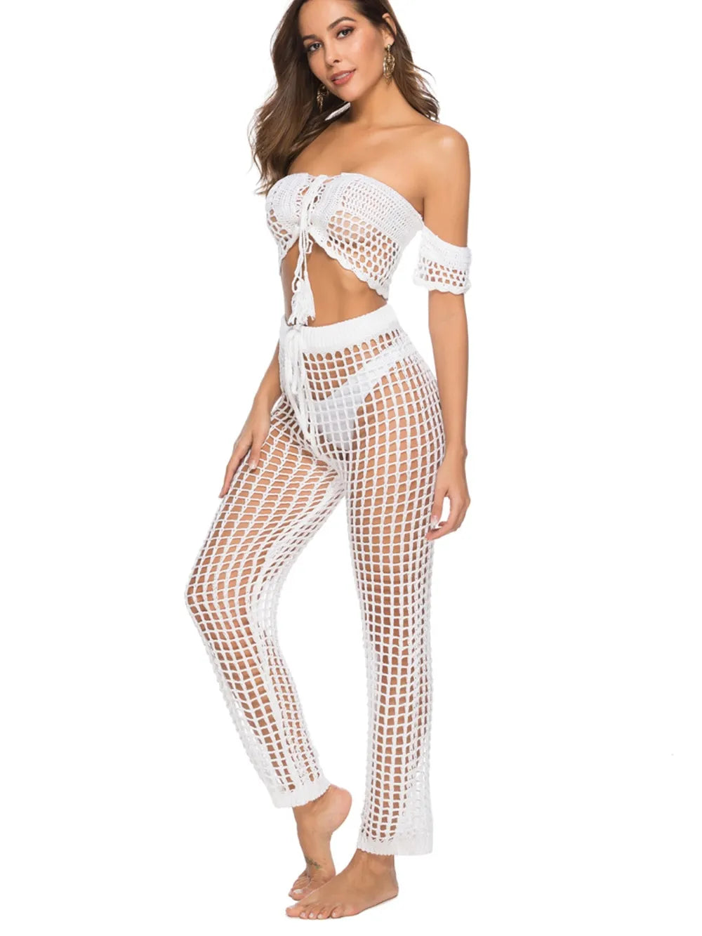 Cutout High Waist Swim Pants - Lilixa.store