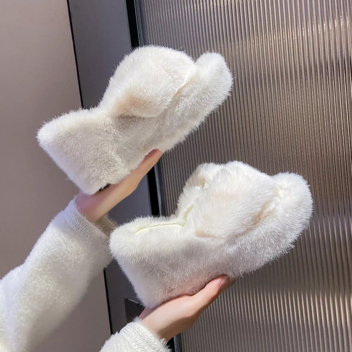 Fluffy Wedge Slippers - Lilixa.store