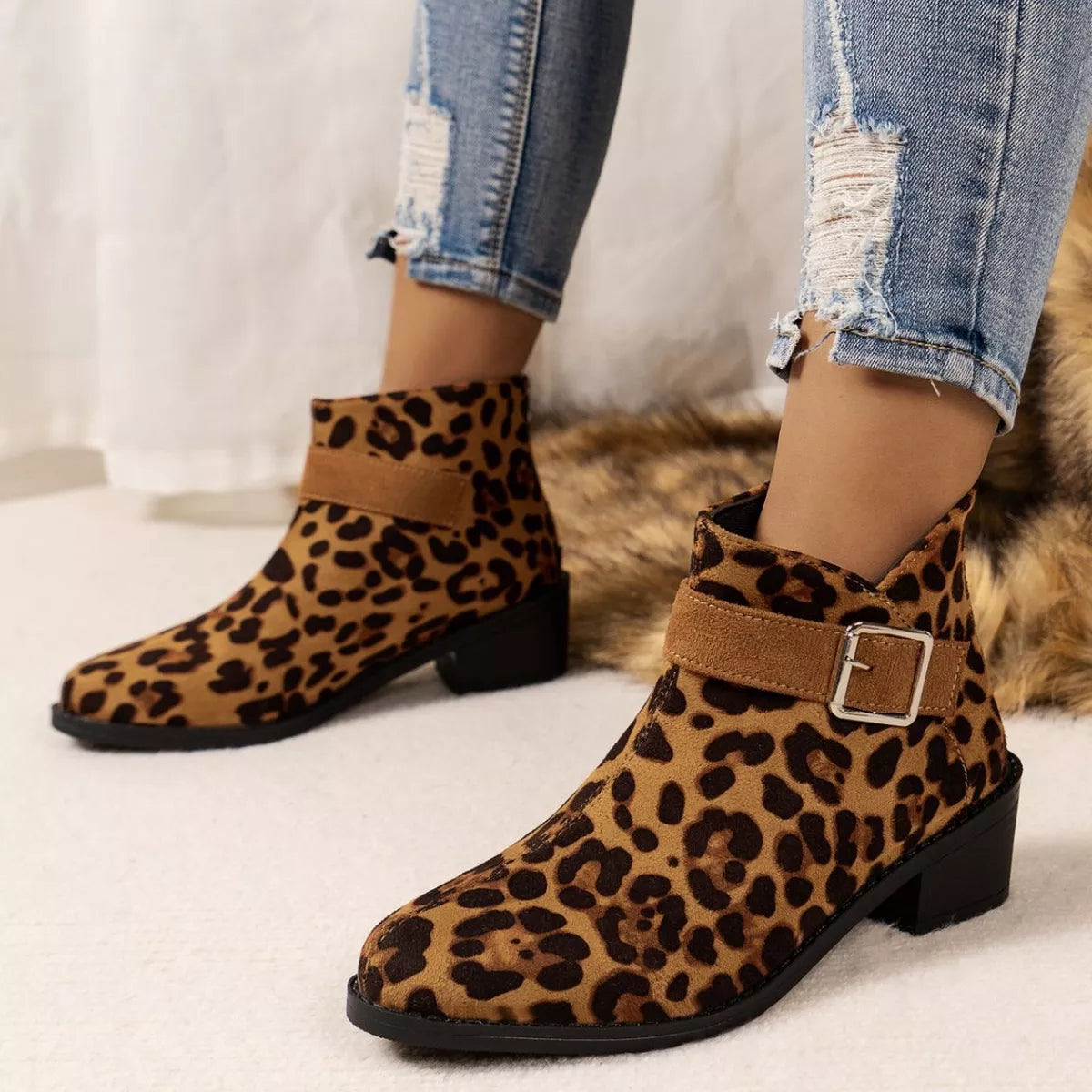 Point Toe Block Heels Boots - Lilixa.store