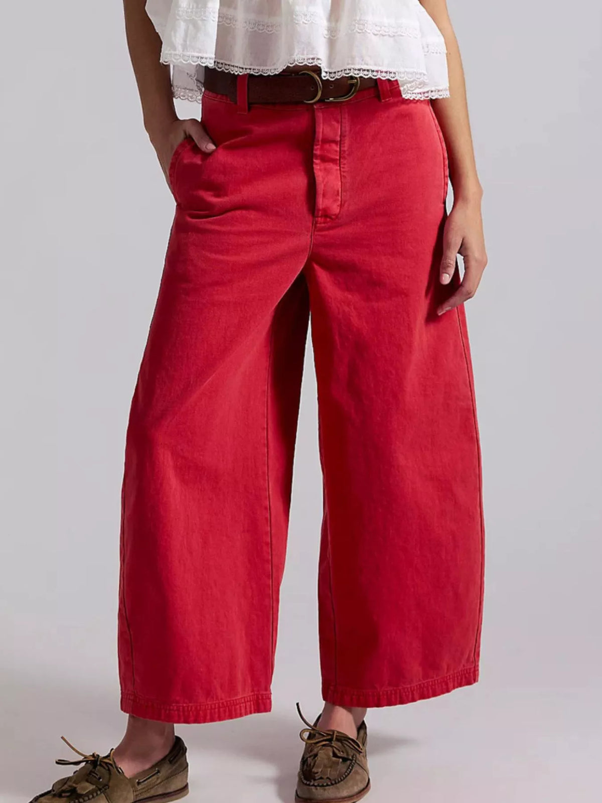 Wide-Leg Cropped Jeans - Lilixa.store