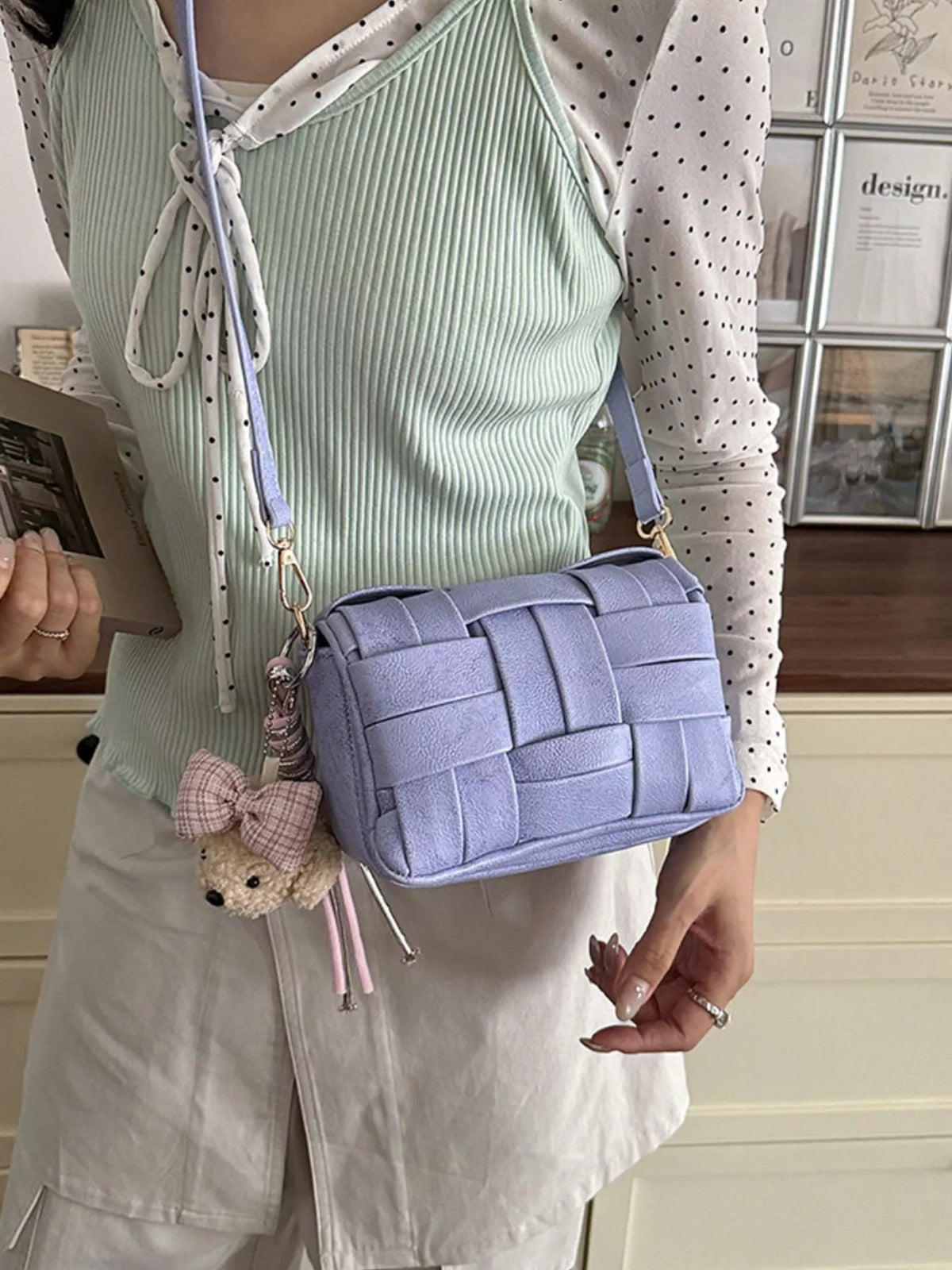 Woven Texture Crossbody Bag