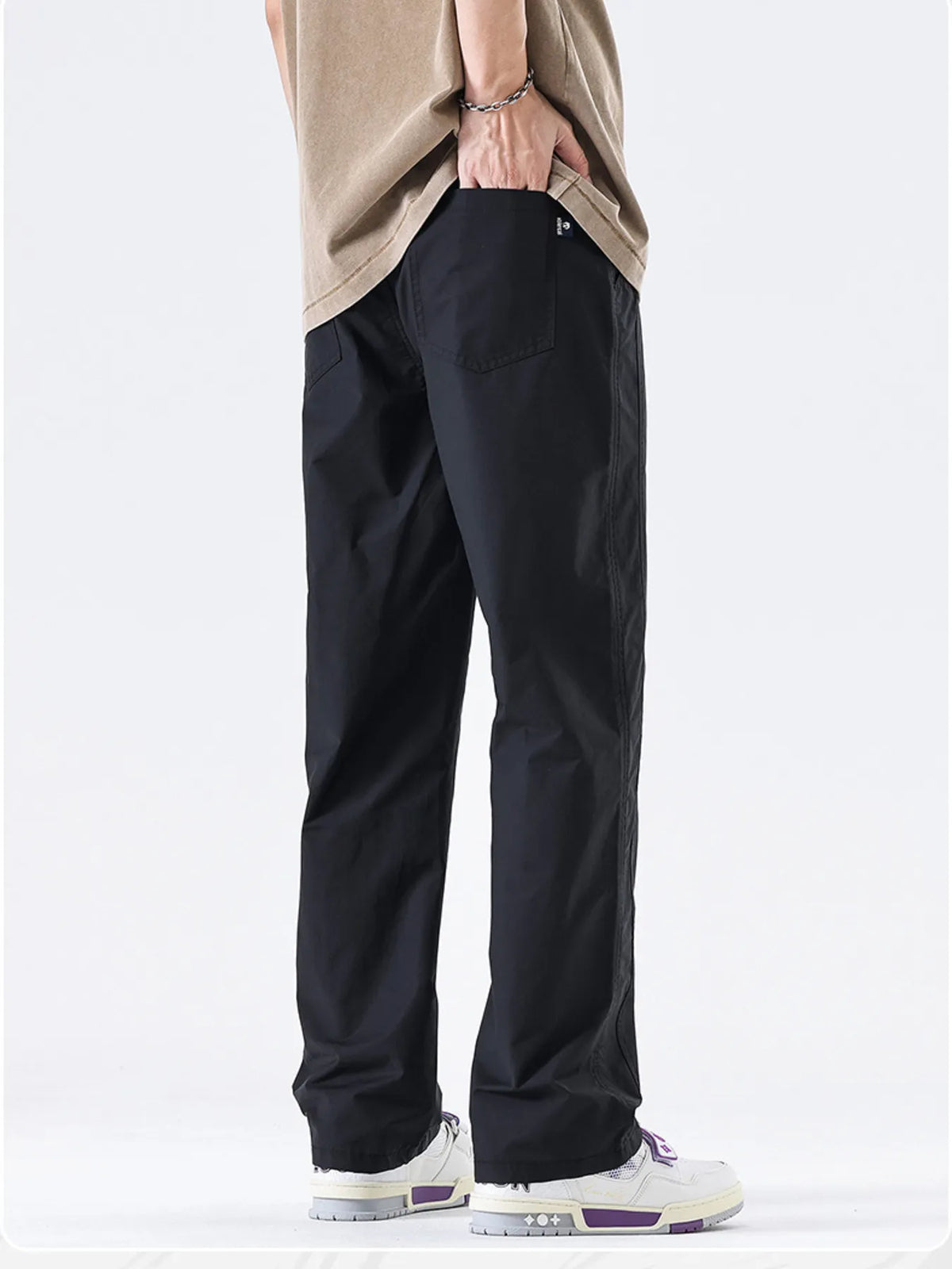 Men's Full Size Wide Leg Pants Plus Size, view 5