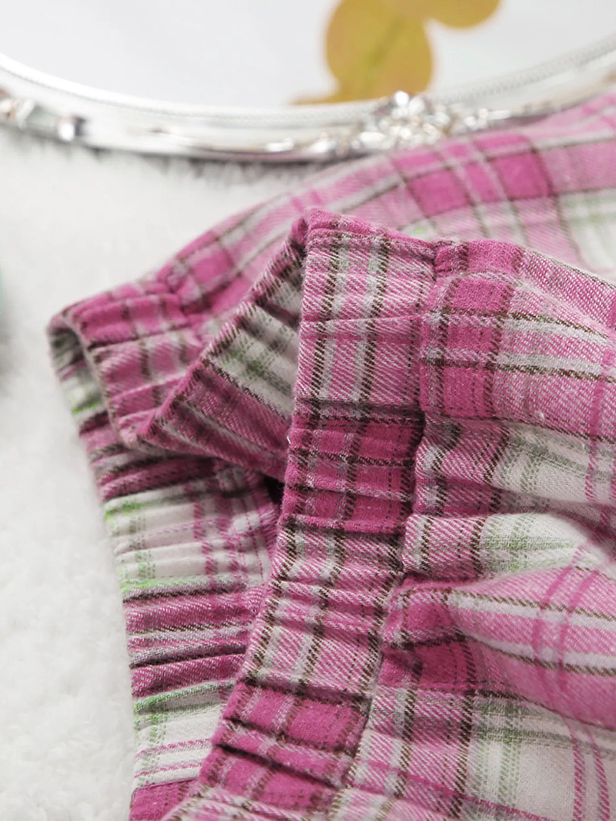 Plaid Long Sleeve Shirt and Pants Set - Lilixa.store