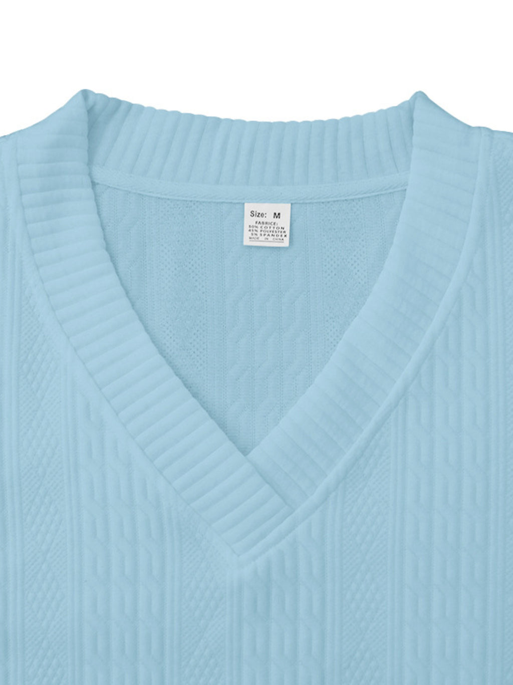 Men's Full Size Casual Knit V-Neck Short Sleeve Top and Shorts Set Plus Size - Lilixa.store