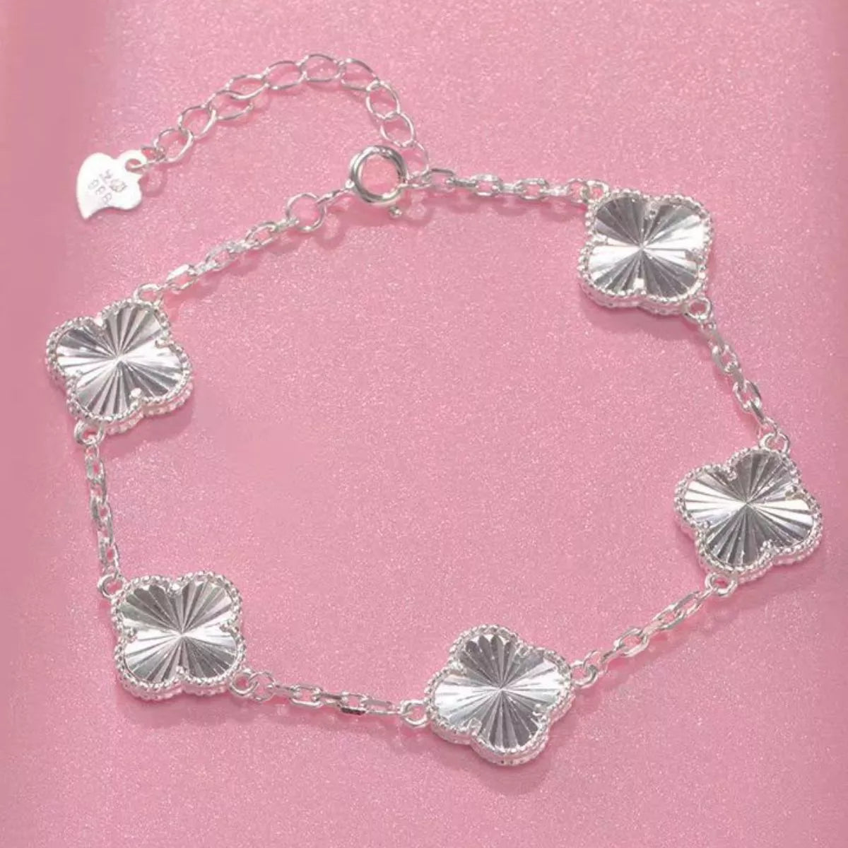 925 Sterling Silver Chain Four Leaf Clover Bracelet - Lilixa.store