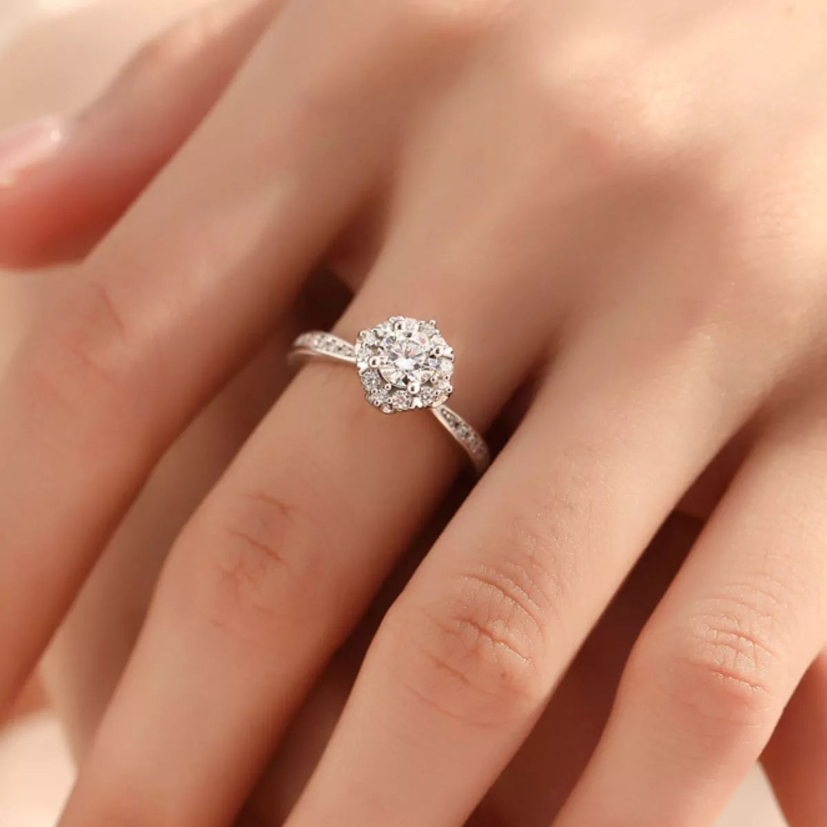1 Carat 925 Sterling Silver Moissanite Ring - Lilixa.store