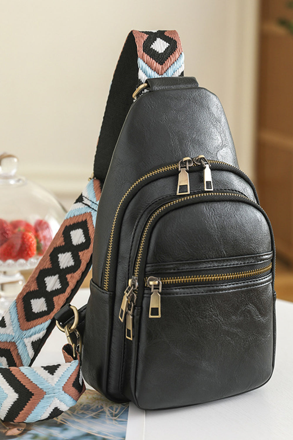 Adored It's Your Time PU Leather Sling Bag - Lilixa.store