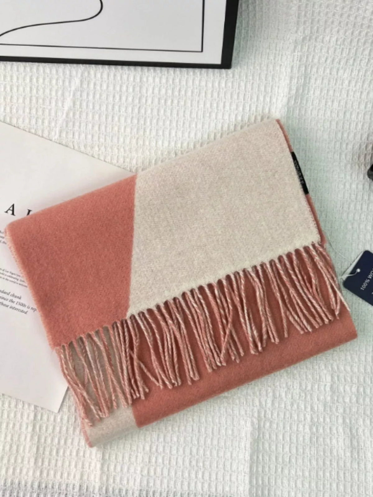 Fringe Color Block Scarf - Lilixa.store