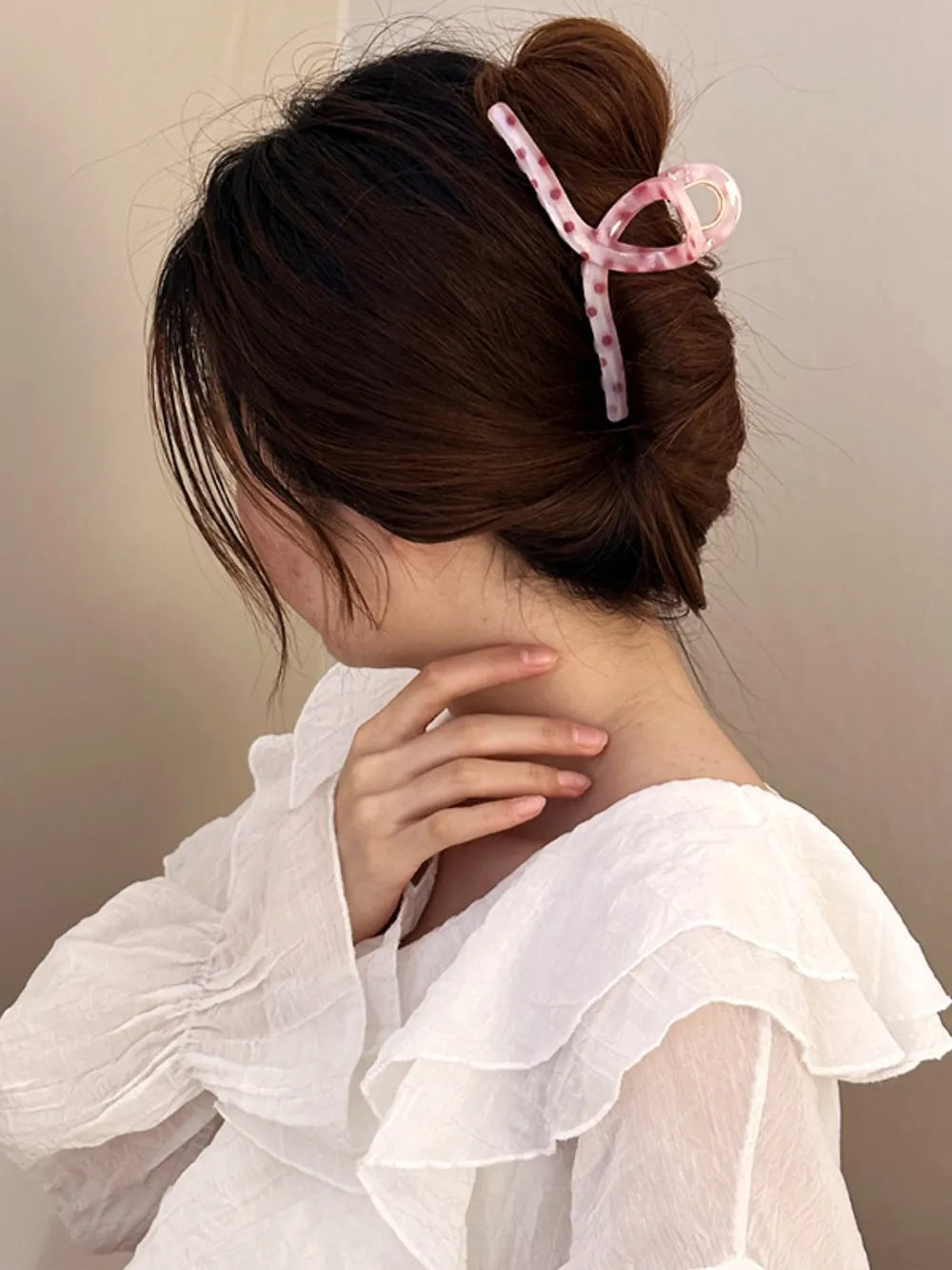 PC Polka Dot Hair Claw Clip - Lilixa.store