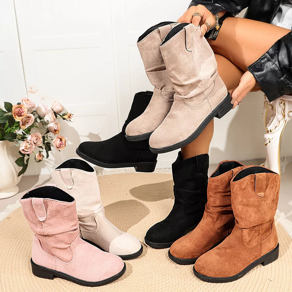 Round Toe Slouchy Boots