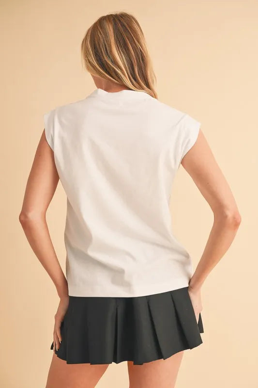 Aemi+Co Solid Color Round Neck Tank - Lilixa.store