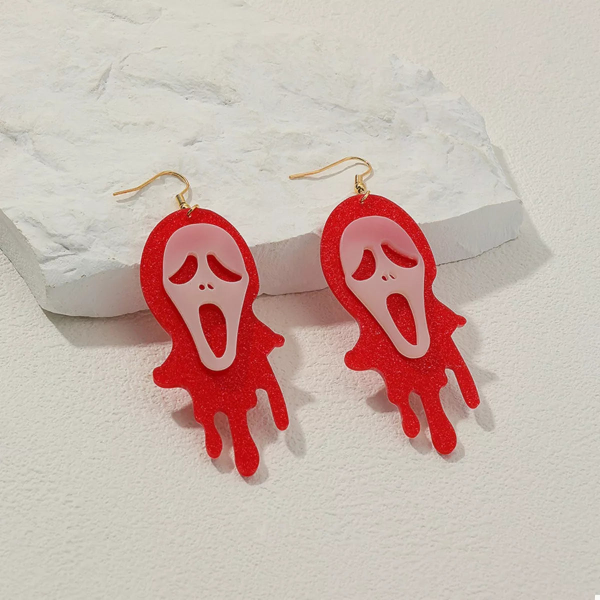 Halloween Ghost Scream Dangle Earrings - Lilixa.store