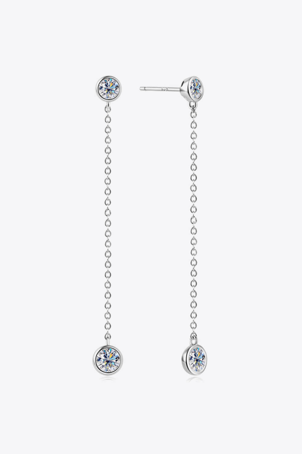 Adored Moissanite Chain Earrings - Lilixa.store