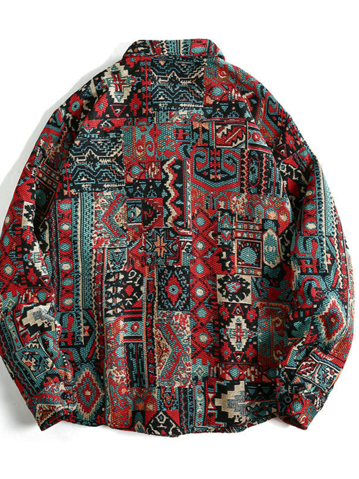 Men's Geometric Button Up Shacket - Lilixa.store