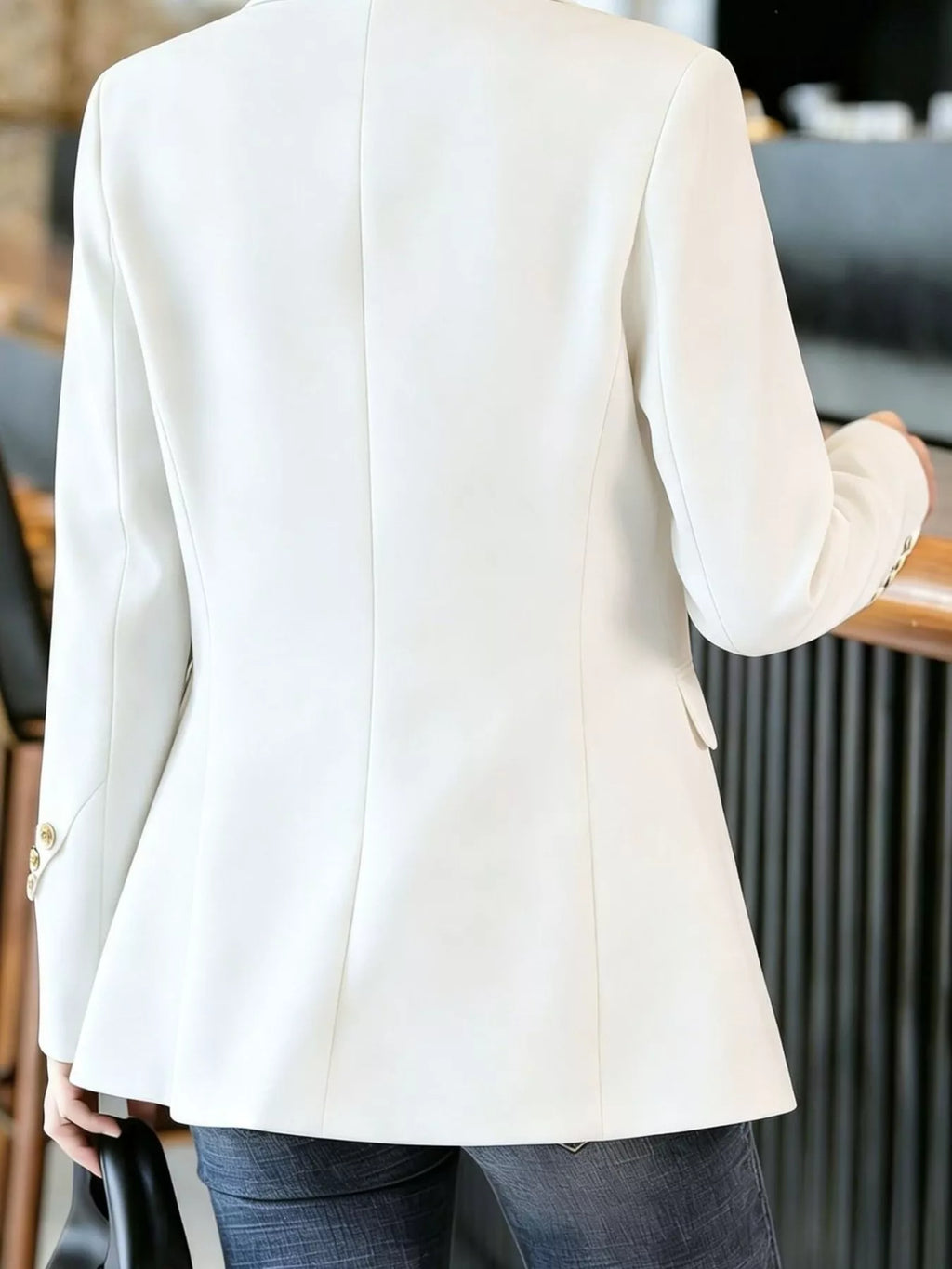 Full Size One Button Lapel Collar Blazer Plus Size - Lilixa.store