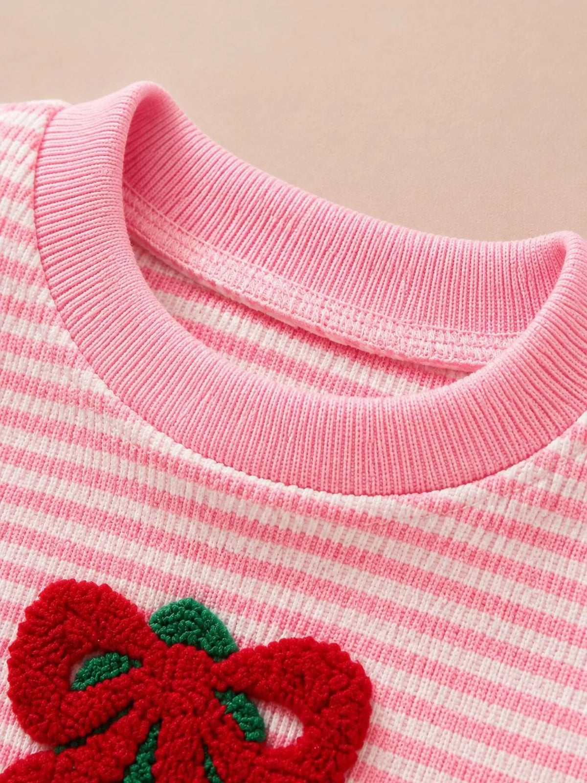 Children's Striped Christmas Tree Ruffle Pajama Set - Lilixa.store