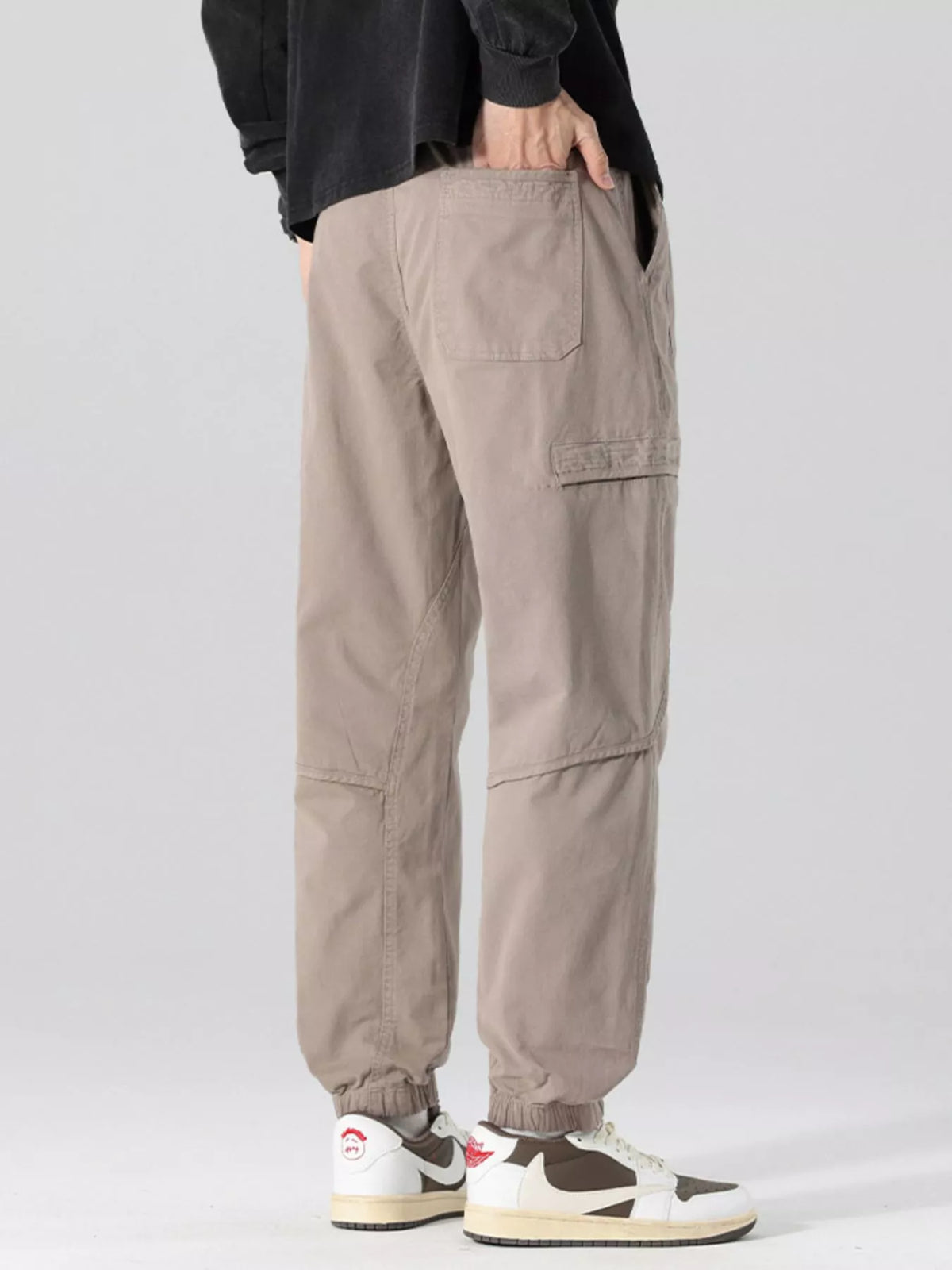 Men's Full Size Drawstring Loose Fit Joggers Plus Size, view 6