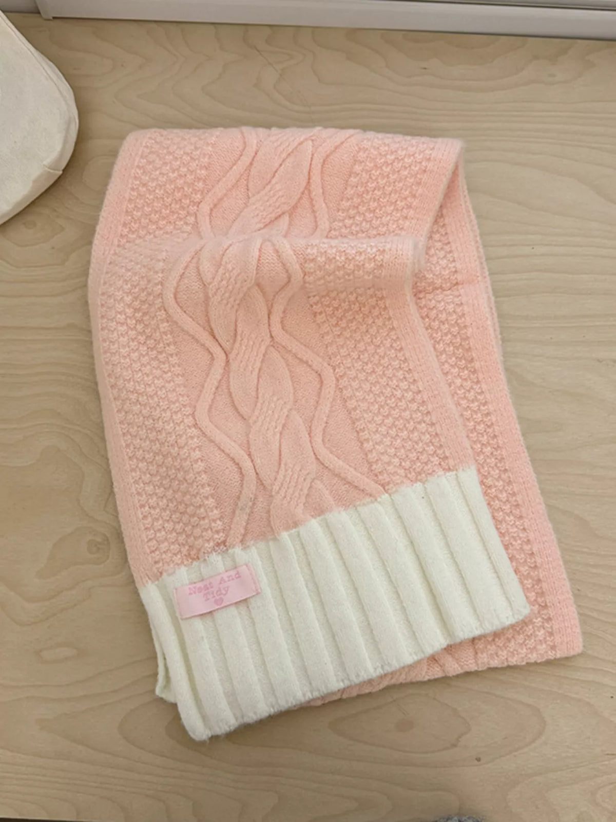 Two-Tone Knitted Warm Scarf - Lilixa.store