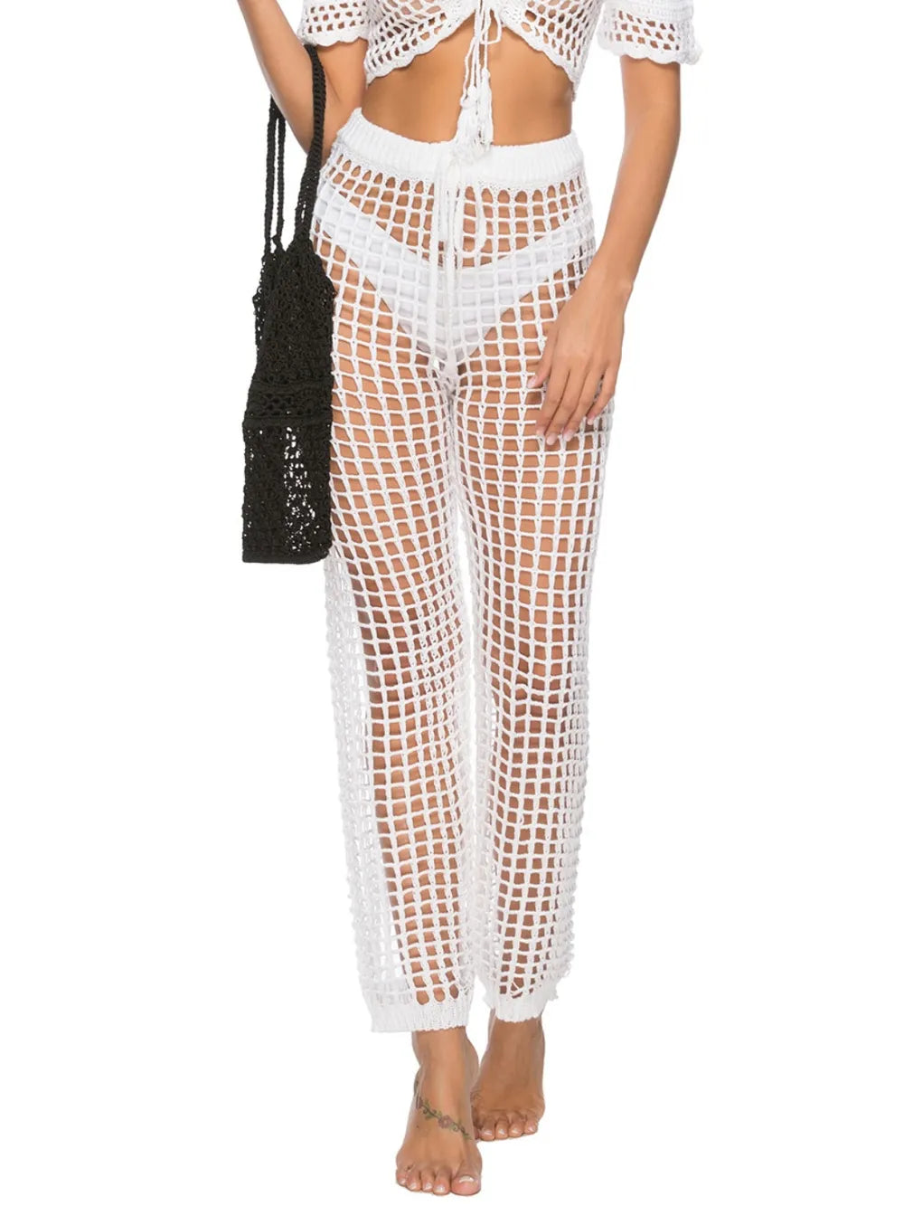 Cutout High Waist Swim Pants - Lilixa.store