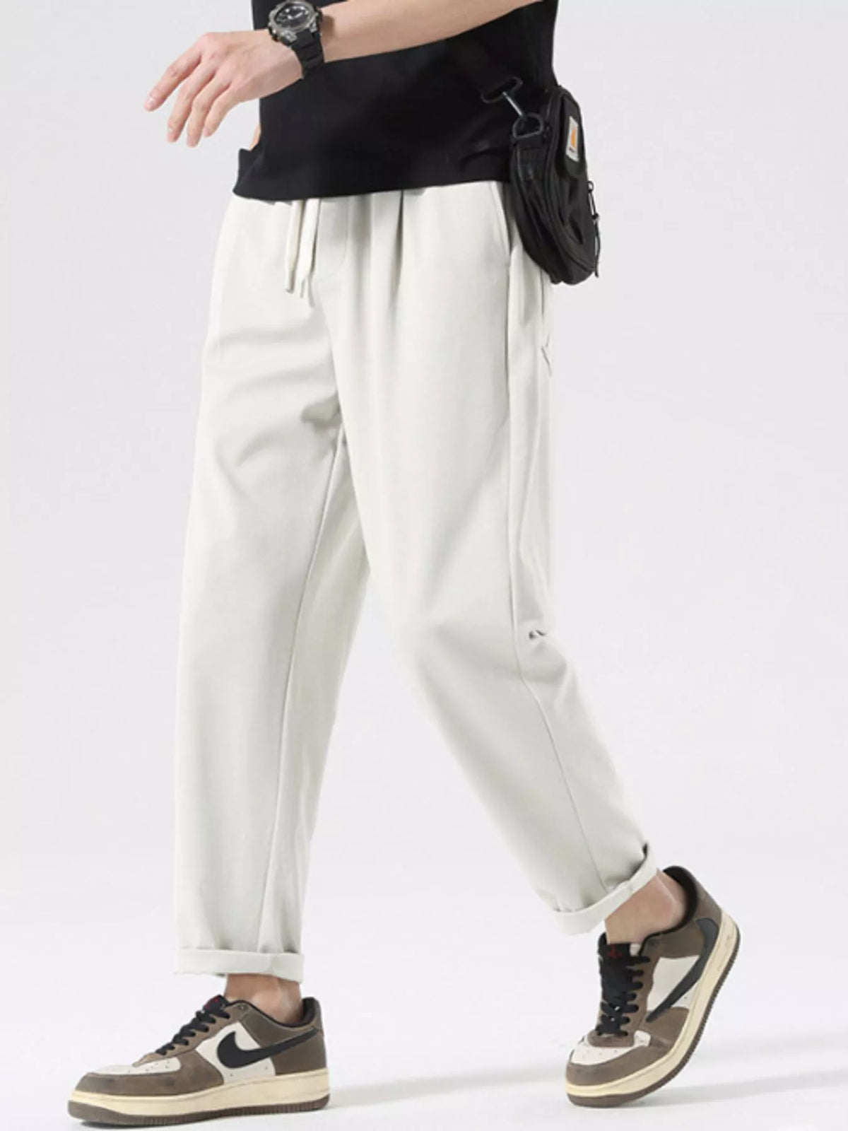 Men's Plus Size Casual Drawstring Pants, view 7