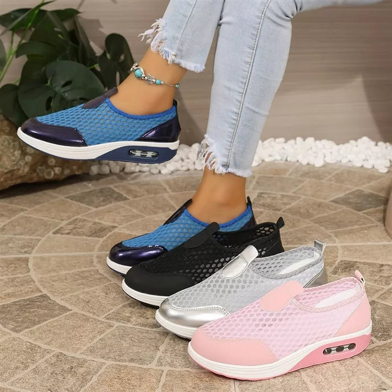 Round Toe Mesh Sneakers - Lilixa.store