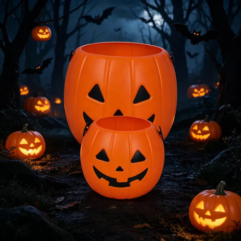 Halloween Decorative Pumpkin Bucket with Handle Set - Lilixa.store