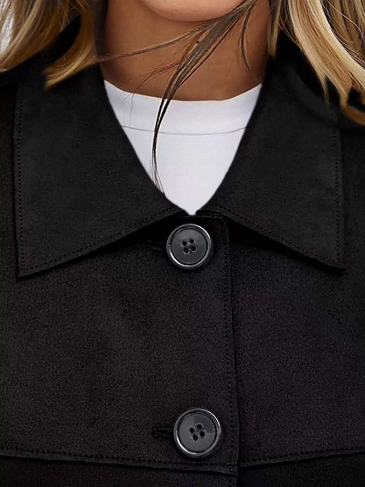 Button-Down Cropped Jacket