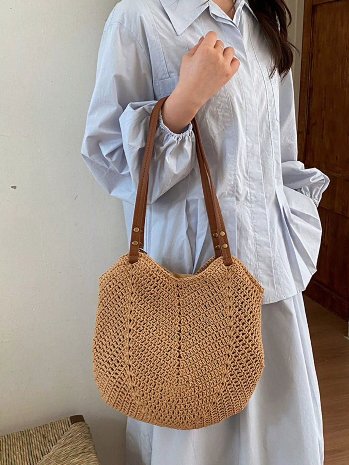 Crochet Knit Shoulder Bag - Lilixa.store