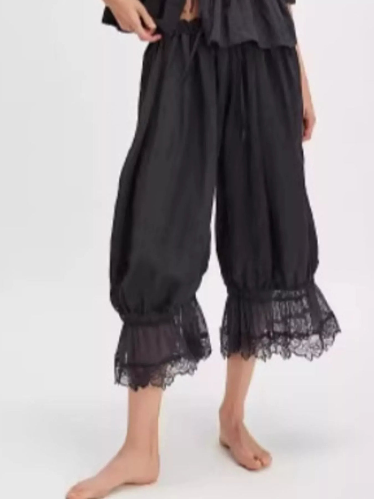 Lace Trimmed Lounge Pants - Lilixa.store